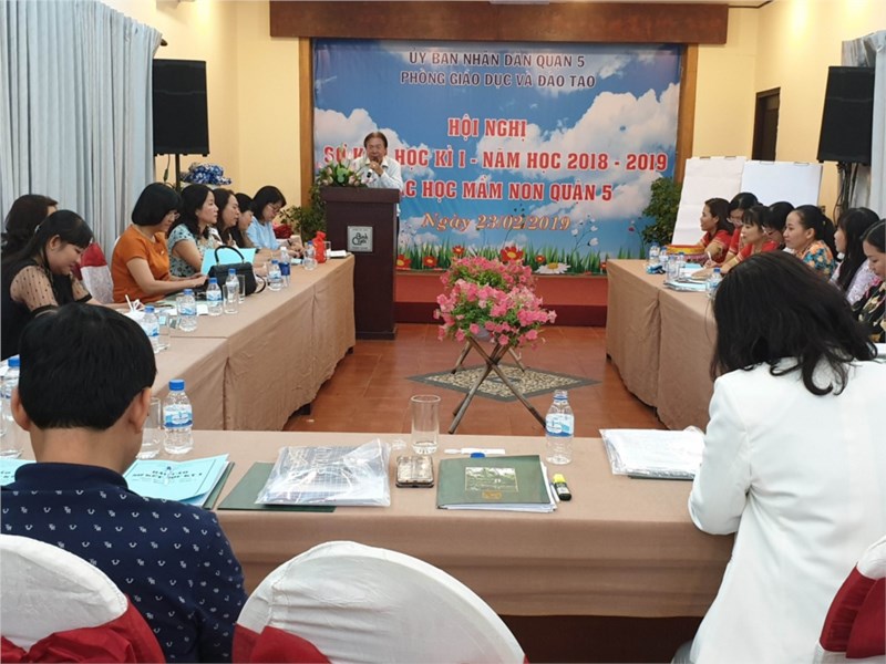 Hội nghị sơ kết học kỳ i - bậc học mầm non năm học 2018-2019
